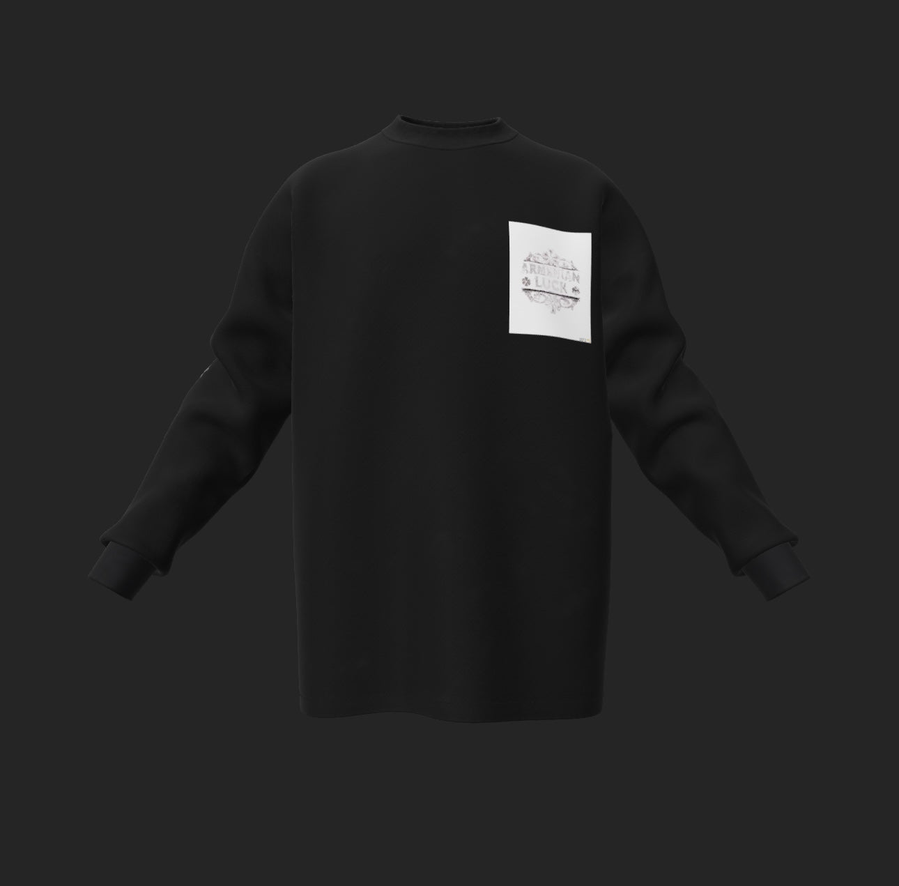 Faded Long Sleeve T-Shirt- Faded Black