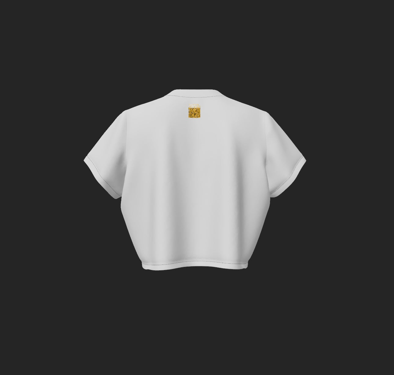 Crop Tee - Black Stitching