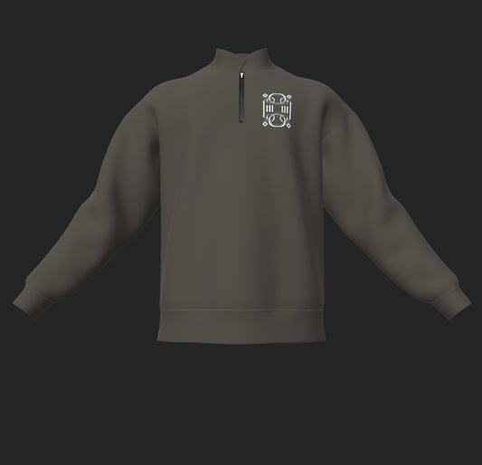 Luxury Quarter-Zip Sweatshirt - Grey ՀԱՅ